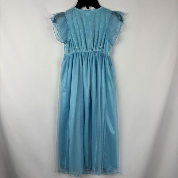 Disney Elsa Frozen Girls Costume/Night Gown/Play Dress Size 8 - Picture 2 of 7
